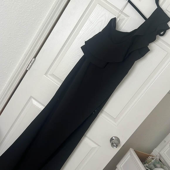 Lulus Ruffled One Shoulder Gown - Picture 5 of 6